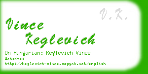 vince keglevich business card